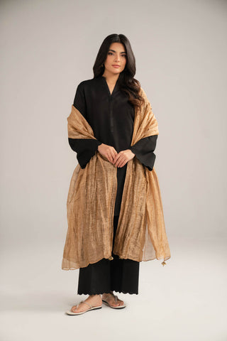 1 Piece Tissue Zari Solid Dupattas/Stoles (FD0078)