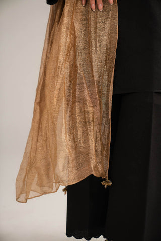 1 Piece Tissue Zari Solid Dupattas/Stoles (FD0078)