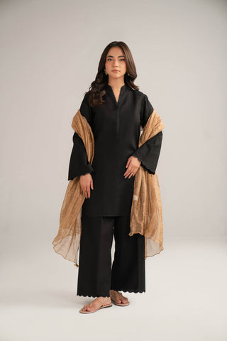 1 Piece Tissue Zari Solid Dupattas/Stoles (FD0079)