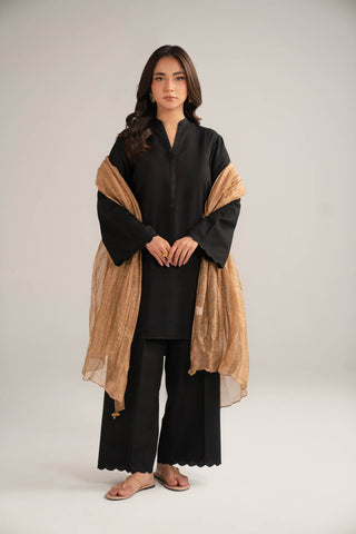 1 Piece Tissue Zari Solid Dupattas/Stoles (FD0079)