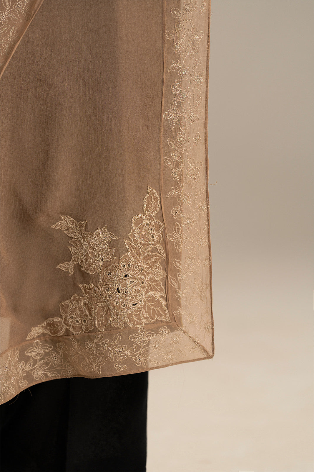 1 Piece Chiffon Embroidered Dupattas/Stoles (FD0081)