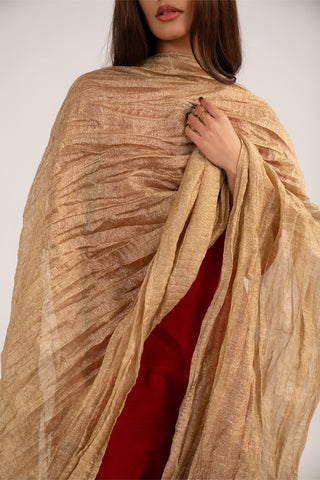 1 Piece Tissue Zari Solid Dupattas/Stoles (FD0083)