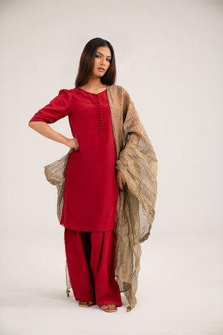 1 Piece Tissue Zari Solid Dupattas/Stoles (FD0086)