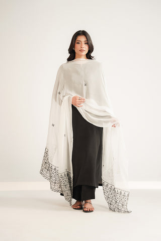 1 Piece Chiffon Embroidered Dupatta (FD0087)