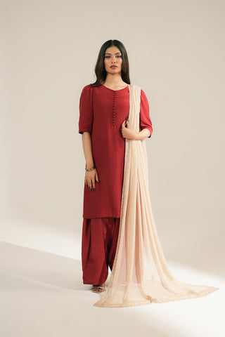 1 Piece Chiffon Embroidered Dupattas/Stoles (FD0094)