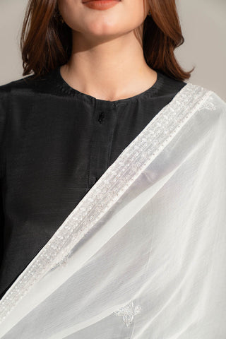 1 Piece Chiffon Embroidered Dupatta (FD0096)