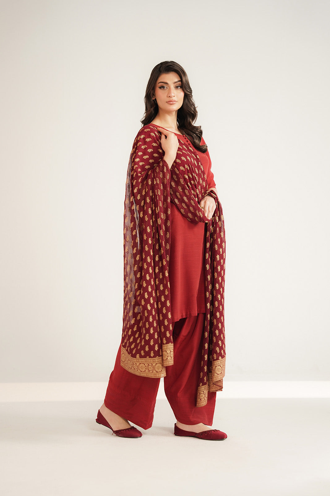 1 Piece Printed Chiffon Printed Dupatta (FD0097)