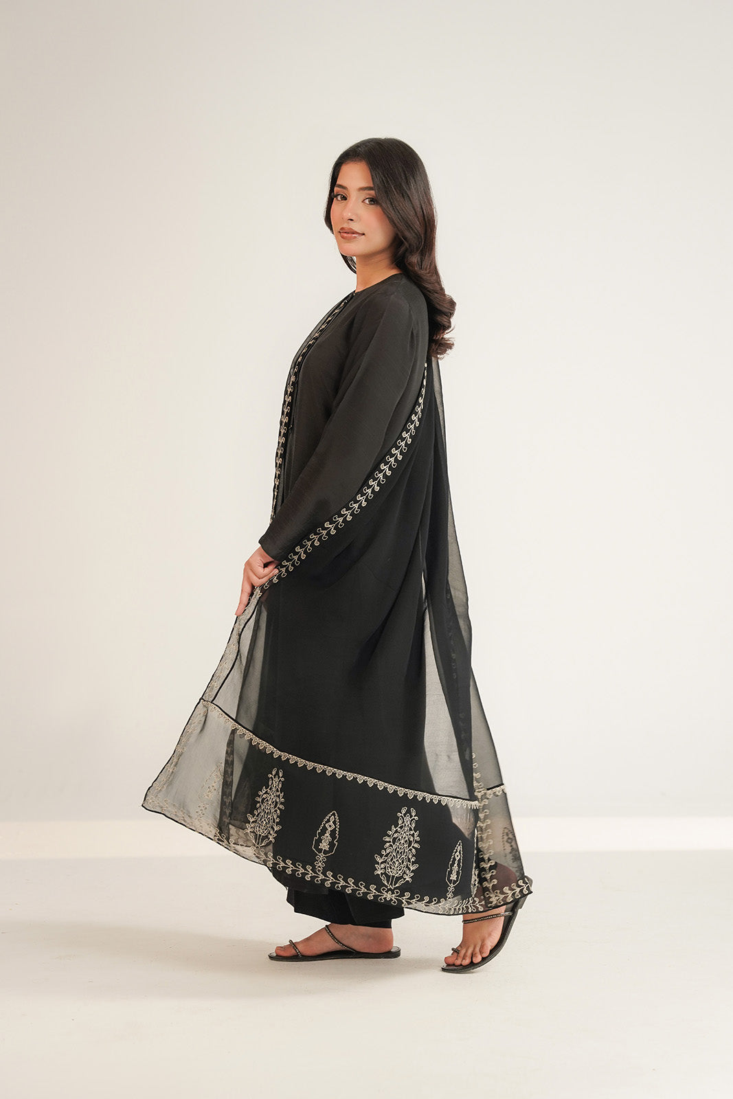 1 Piece Chiffon Embroidered Dupatta (FD0099)