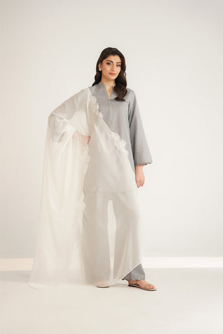 1 Piece Chiffon Embroidered Dupatta (FD0102)