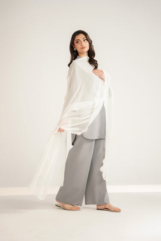 1 Piece Chiffon Embroidered Dupatta (FD0102)