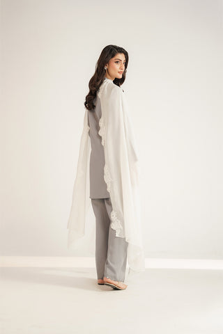 1 Piece Chiffon Embroidered Dupatta (FD0102)