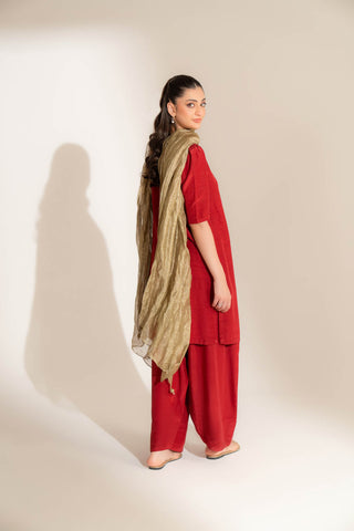 1 Piece Tissue Zari Solid Dupatta (FD0105)