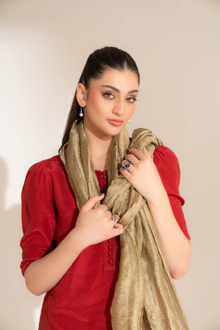 1 Piece Tissue Zari Solid Dupatta (FD0105)