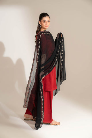 1 Piece Chiffon Embroidered Dupatta (FD0106)