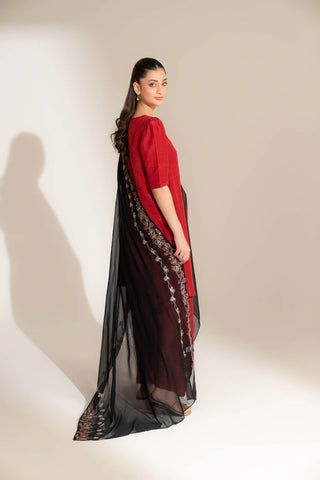 1 Piece Chiffon Embroidered Dupatta (FD0106)