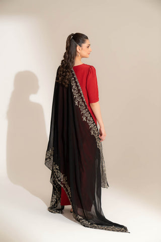 1 Piece Chiffon Embroidered Dupatta (FD0107)