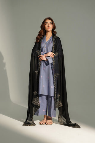 1 Piece Chiffon Embroidered Dupatta (FD0110)