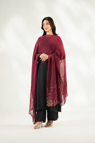 1 Piece Chiffon Embroidered Dupatta (FD0142)