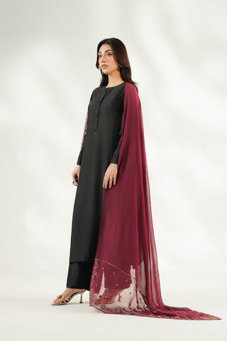 1 Piece Chiffon Embroidered Dupatta (FD0142)