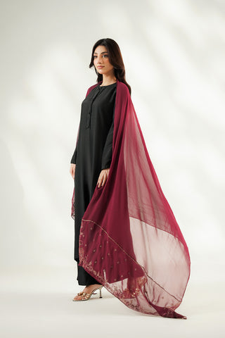 1 Piece Chiffon Embroidered Dupatta (FD0142)