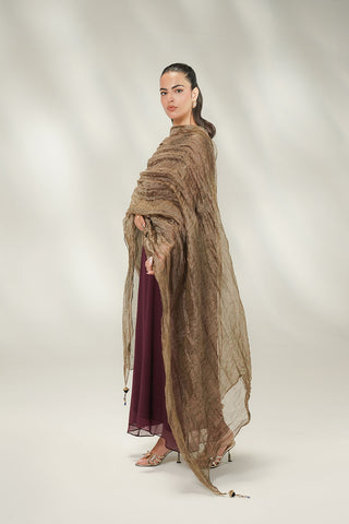 1 Piece Tissue Zari Embroidered Dupatta (FD0148)
