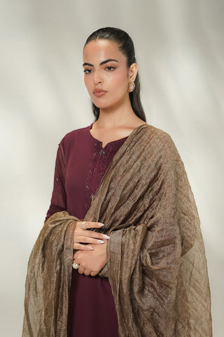 1 Piece Tissue Zari Embroidered Dupatta (FD0148)