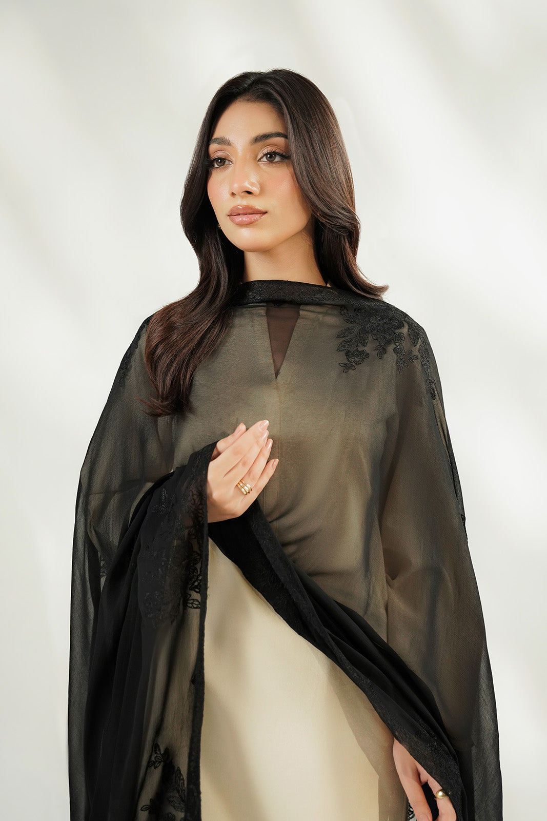 1 Piece Chiffon Embroidered Dupatta (FD0149)