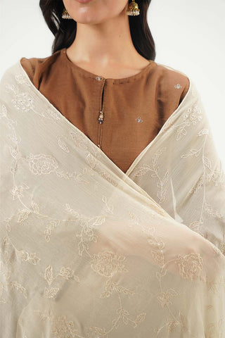 1 Piece Chiffon Embroidered Dupatta (FD0150)