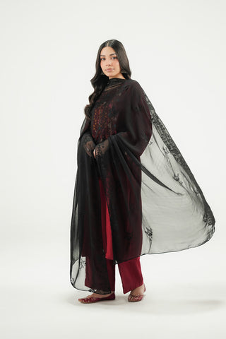1 Piece Chiffon Embroidered Dupatta (FD0152)