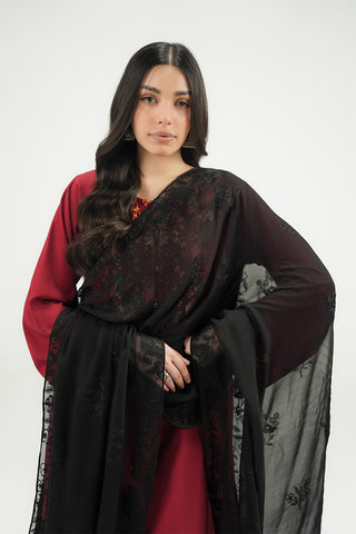 1 Piece Chiffon Embroidered Dupatta (FD0152)