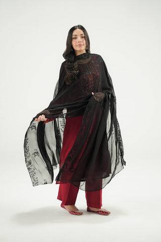 1 Piece Chiffon Embroidered Dupatta (FD0152)