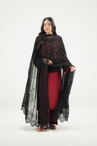 1 Piece Chiffon Embroidered Dupatta (FD0154)