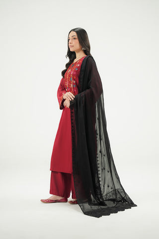 1 Piece Chiffon Embroidered Dupatta (FD0154)