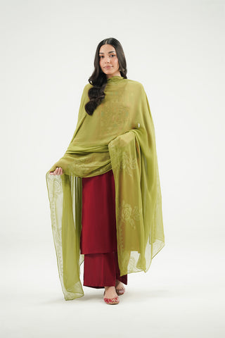 1 Piece Chiffon Embroidered Dupatta (FD0155)