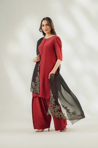 1 Piece Chiffon Embroidered Dupatta (FD0157)