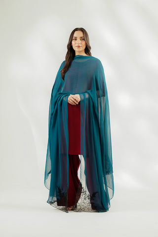1 Piece Chiffon Embroidered Dupatta (FD0158)