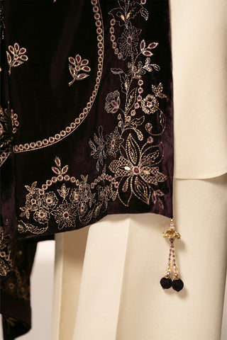 1 Piece Micro Velvet Embroidered Shawls (FG0001)