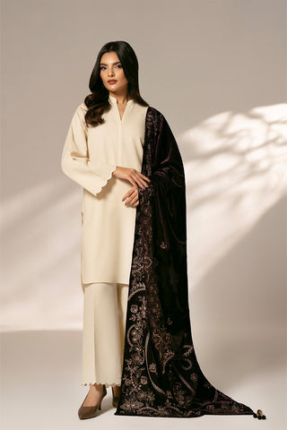 1 Piece Micro Velvet Embroidered Shawls (FG0001)