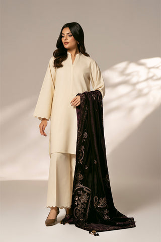 1 Piece Micro Velvet Embroidered Shawls (FG0001)