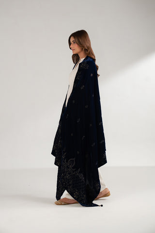 1 Piece Micro Velvet Embroidered Shawls (FG0003)