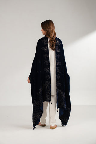 1 Piece Micro Velvet Embroidered Shawls (FG0003)