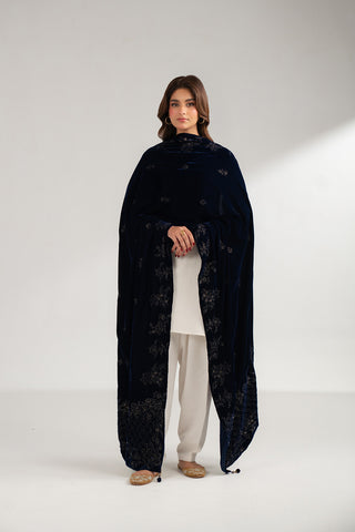 1 Piece Micro Velvet Embroidered Shawls (FG0003)