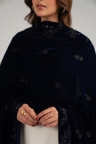 1 Piece Micro Velvet Embroidered Shawls (FG0003)