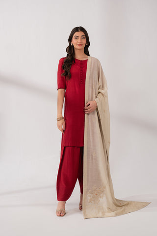 1 Piece Khadi Net Embroidered Shawls (FH0011)