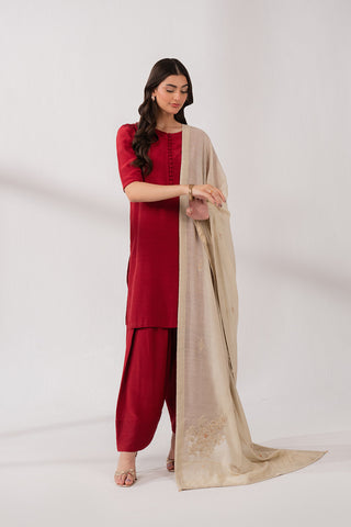 1 Piece Khadi Net Embroidered Shawls (FH0011)