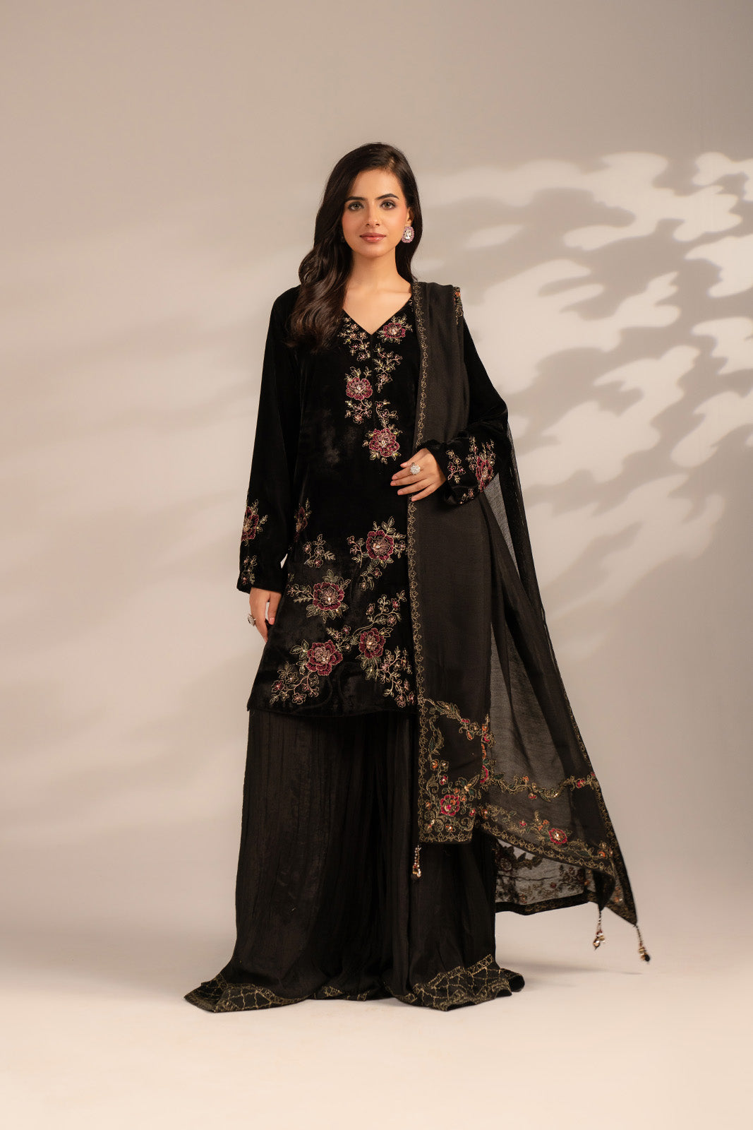 1 Piece Khadi Net Embroidered (FH0013)