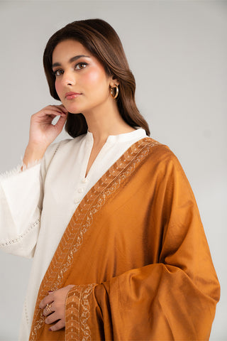 1 Piece Cotton Silk Embroidered Shawls (FH0014)