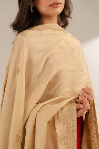 1 Piece Resham Cotton Embroidered Shawls (FH0015)