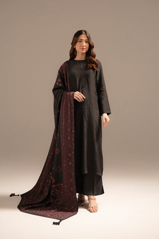 1 Piece Raw Silk Embroidered Shawls (FH0016)