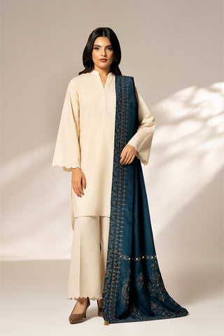 1 Piece Resham Cotton Embroidered Shawls (FH0017)